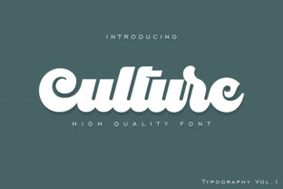 Culture: An Elegant, Unique Font for Designers